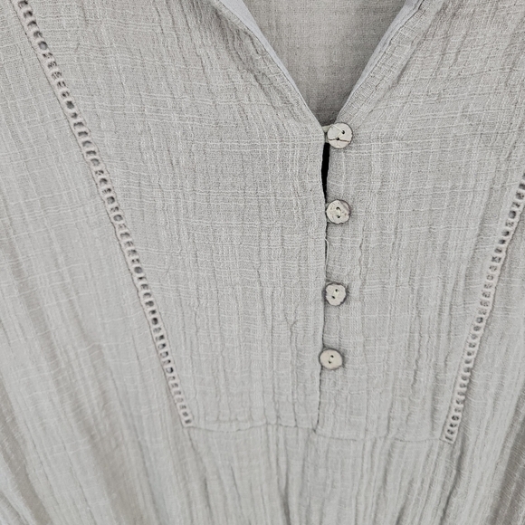 Promesa Womens Habitat 100% Cotton Half-Button Bohemian Shirt Dress Size S - Picture 8 of 13